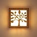 YXZQ Testiera in Stile Giapponese Lampada da Parete a LED in Legno Chiaro Caldo Nordic Minimalista Albero Balcone Corridoio Applique da Parete Moderna Camera da Letto Decorazione del registro Sconce