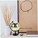 Gogogmee Golden Disco Ball Globe Rotating Reflective Mirror Ball for Home Decor Office Desk Events Parties Geographical Learning Tool with Glitter Effect