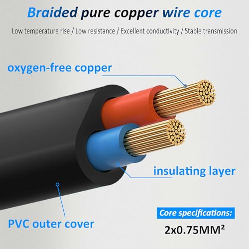 Câble de conversion C5 vers C6 avec connecteurs robustes 3 broches pour imprimante - 3