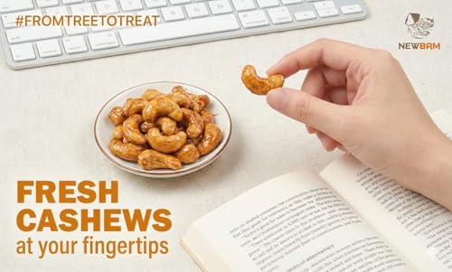 Image of NEWBAM Honey Roasted Cashews - 12 Individual Packs (1.5oz) - Real Honey | No corn syrup coating. 7g protein, Gluten-Free. From Binh Phuoc, Vietnam.