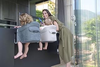 Inglesina Fast, Seggiolino da Tavolo Pieghevole, Beige (Desert Beige), Facile da Trasportare, Lavabile, Installazione Sicura, Fino a 15 kg, 35 x 27 42 cm