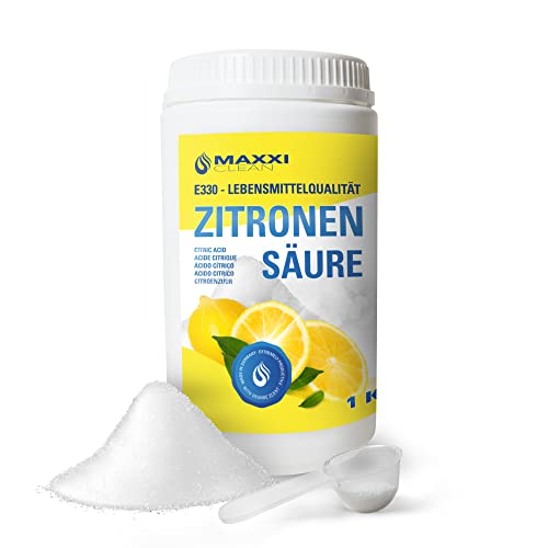 900g Zitronensäure Citric Acid E330 lebensmittelqualität in wiederverschliessbarer Dose mit Messlöffel - ökologischer Entkalker und Säuerungsmittel Cover