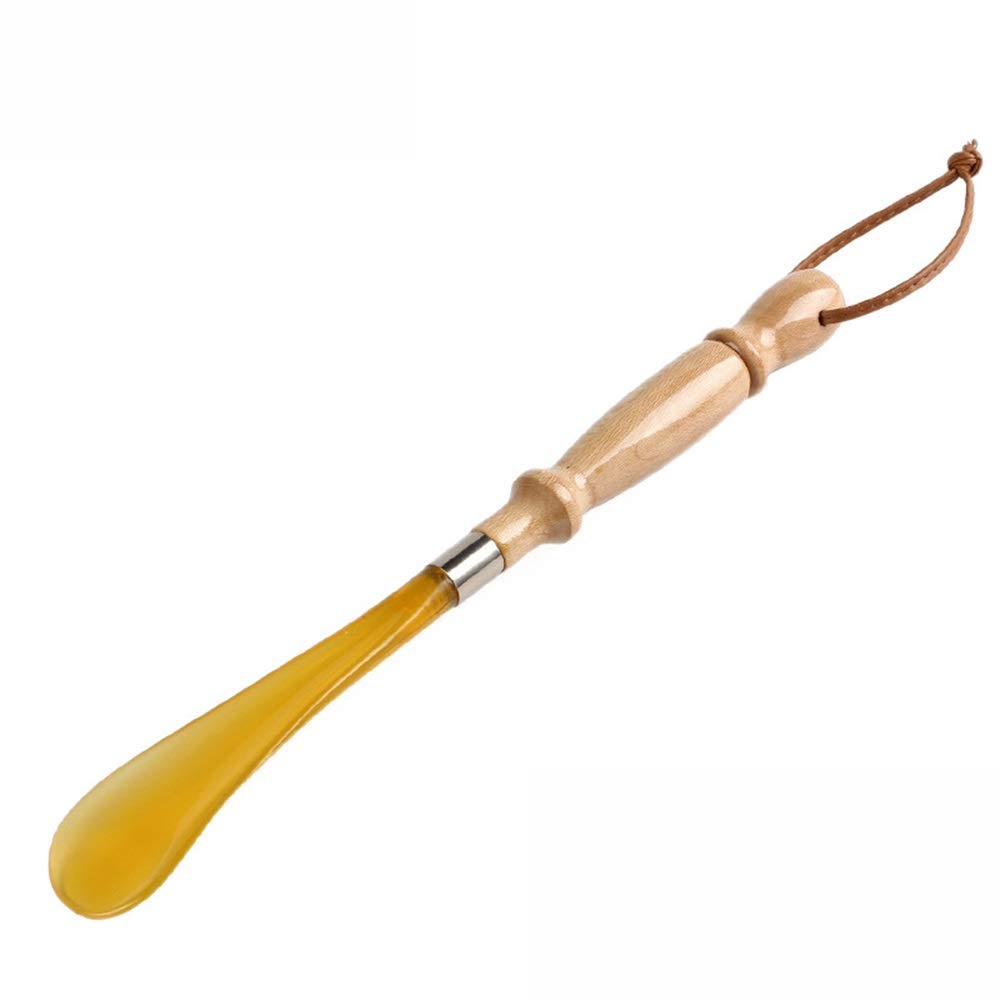 Calzador Hecho con Mango de Madera Fino, se Puede Colgar, Zapato con Cabeza de plástico, 31,54 cm, Zapatos Viejos Gratis, Longitud Correcta resbaladiza
