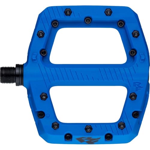 Pédales VTT Race Face Chester bleues plateforme nylon pour vélo enduro