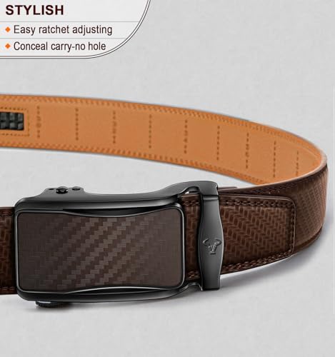 Image of BULLIANT Men's Ratchet Belt Nontrimmable-Click Belt Adjustable for Men Gift Lightweight 1 3 /8 inch