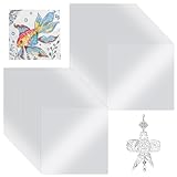 AHANDMAKER 100pcs Silver Aluminum Foil Sheets Heavy Duty Board Embossing Foil Sheets for Painting Engraving...