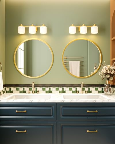 Miroir rond doré de 71cm avec cadre en métal d'exception - 7