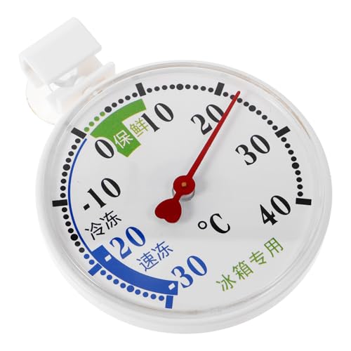 POPETPOP Kühlschrankthermometer mit Saugnapf Rundes Zifferblatt...
