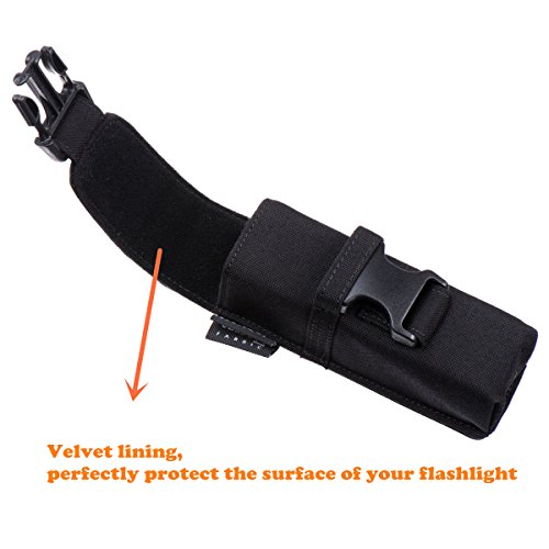image for Weltool Tactical Molle Flashlight Holster CORDURA Material Holder with