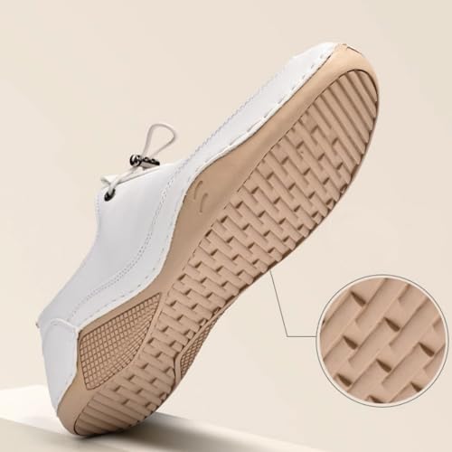 Mocasines de cuero para hombre: zapatos blancos ideales para conducir y caminar 7