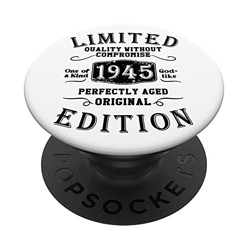Cumpleaños 1945 Edición limitada Regalo Usado Grunge Vintage PopSockets PopGrip Intercambiable