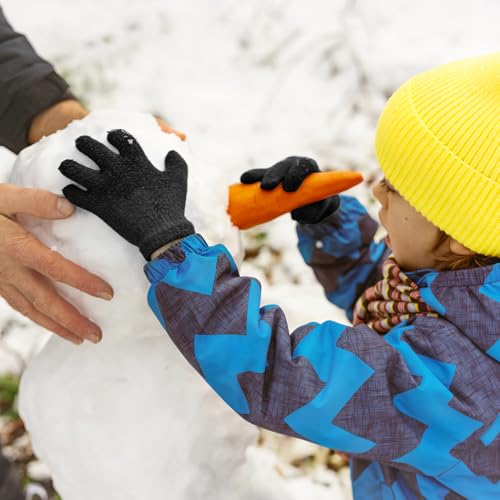 Didiseaon Children's Knitted Gloves 4-12 Years Old Full Finger Warm Winter Gloves Boys Girls Stretchy Handmade4