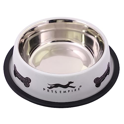 Image of Pets Empire Stainless Steel Dog Feeding Bowl, Grey Colour, Medium (Grey)