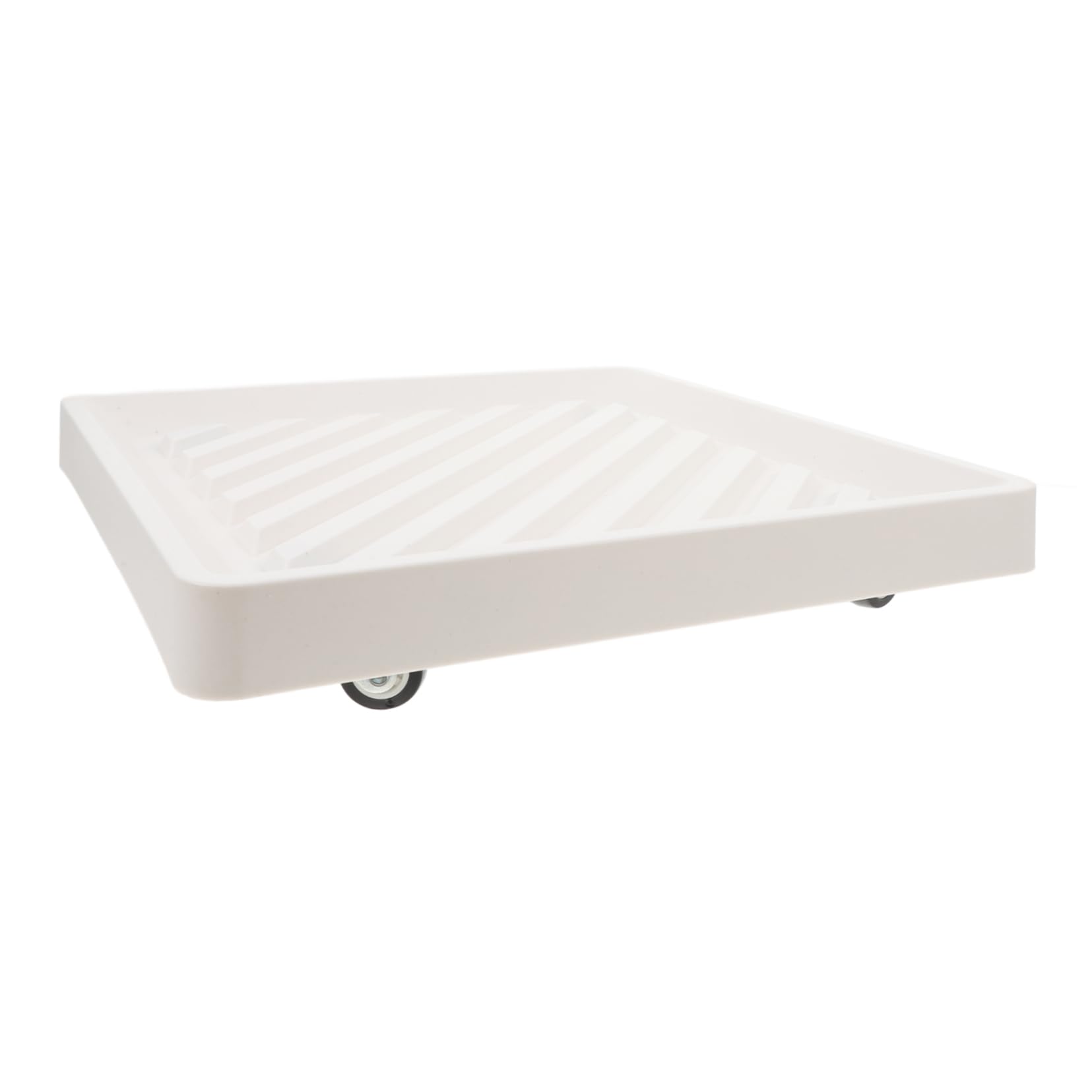 Support pour plantes à roues Toddmomy déplaçable : chariot carré blanc pour grand pot