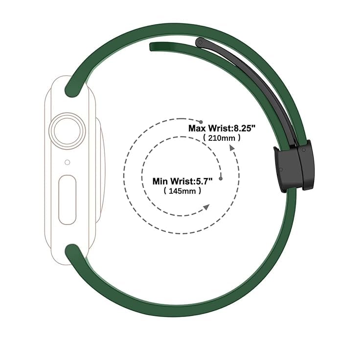 Image of Soft Silicone Sport Band Compatible with Apple Watch Ultra 49mm 45mm 44mm 42mm Magnetic Clasp Adjustable Strap For iWatch Series 10 9 8 7 6 5 4 3 2 1 SE Ultra 2nd gen (Only Strap, No Watch)