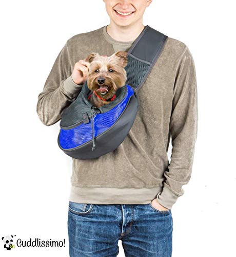 Cuddlissimo! Pet Sling Carrier - Small Dog Cat Sling Pet Carrier Bag Safe