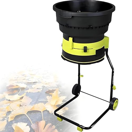 Broyeur de feuilles de jardin, design sans lame avec grande trémie pour un chargement facile, idéal pour le nettoyage et le compostage de la cour