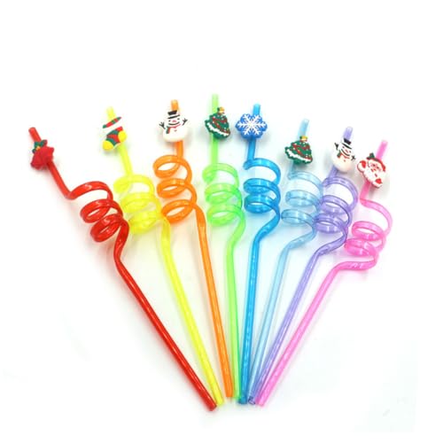 Pitillos desechables para fiesta navideña, 10 piezas miniatura 6