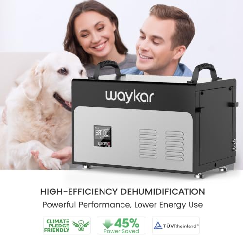 Image of Waykar 130 Pint Dehumidifier with Pump for Basement, Commercial