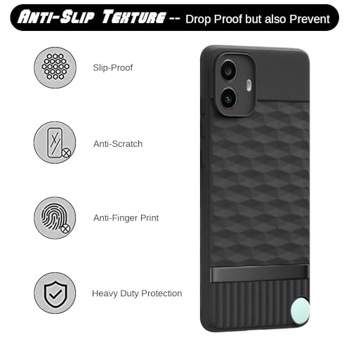 Image of Shockproof Case for CMF by Nothing Phone 1 5G | Full Camera Protection | TPU Flexible Back Cover for CMF by Nothing Phone 1 5G (Matte Black)