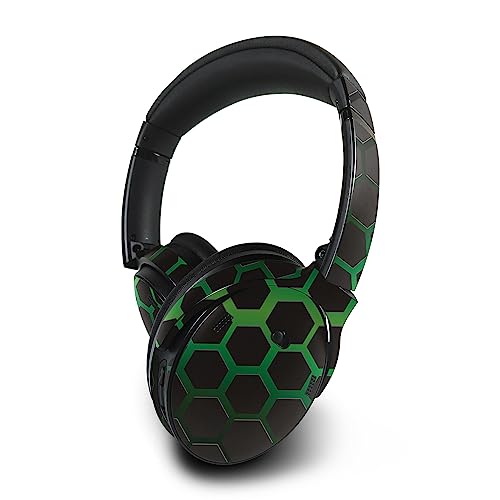 Image of MightySkins Skin Compatible with Bose QuietComfort 45 Headphones - Green Hex | Protective, Durable, and Unique Vinyl Decal wrap Cover | Easy to Apply, Remove, and Change Styles | Made in The USA