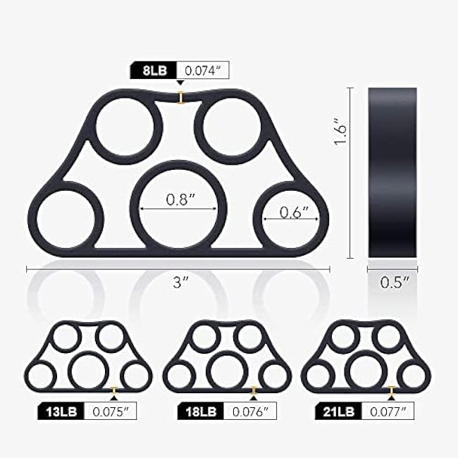 4 Pack Hand Exerciser Grip Strengthener, Finger Stretcher Hand Grip Resistance Bands Hand Strengthener Hand Strengthening Forearm Exerciser for Arthritis