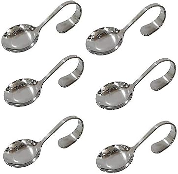 6 Pack Appetizer/Canape Serving Spoons Sunrise Kitchen Supply (Round)