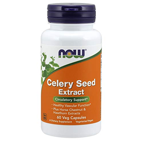 NOW Supplements, Celery Seed Extract, plus Horse Chestnut and Hawthorn Extracts, 60 Veg
