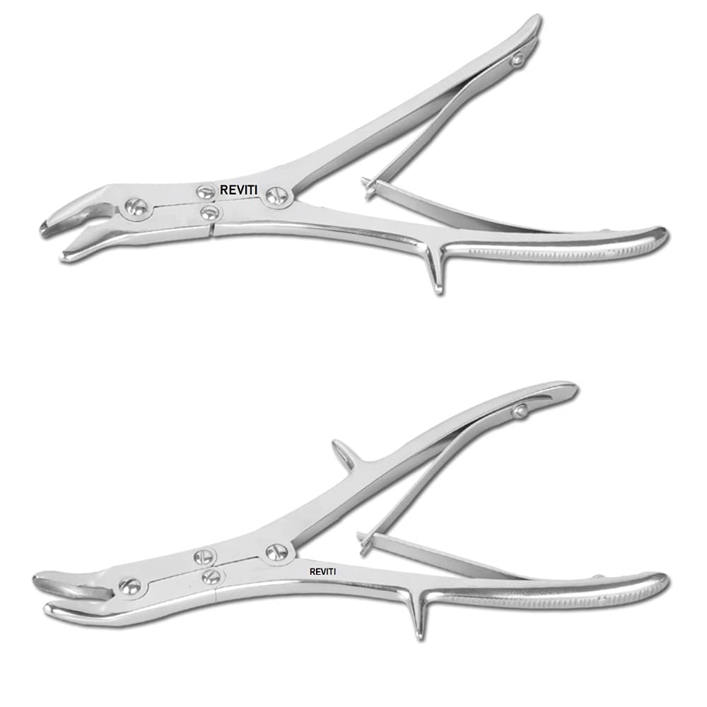 Reviti® by Hospiclub Orthopaedic Bone Nibbler Rongeur Straight Double Action Stainless Steel Orthopedic/Spine Surgical Instrument (ANGULAR+CURVED) (B09DWFPT19) Amazon Price History, Amazon Price Tracker