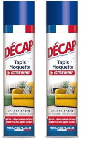 DECAPFOUR Nettoyant Tapis Moquette |Mousse Active Parfum Frais | Pour les tapis, moquettes et tissus d'ameublement |Respecte les couleur d'origine & fibres...
