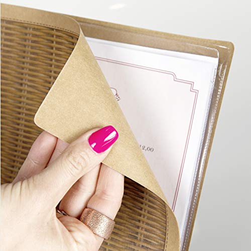 Porta menu A4 Eco Naturale Stampa Rattan