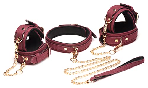 Master Series 6 Piece Burgundy Velvet Adult Sex Bondage...