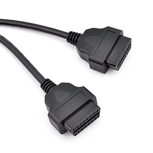 Ikkegol 1.6Ft Feet 50Cm Obdii Obd2 16 Pin Right Angle Male To Female Y Splitter Extension Cable Car Diagnostic Extender Cord Adapter #TOP1