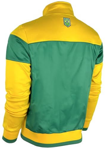 Just 4 Kicks Boy's Brasil Track Jacket, Youth Sizes Brazil Full Zip Sweater Jacket With Zipper Pockets4