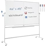 FORTUNO Large Magnetic Mobile Whiteboard 96