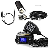 GMRS Mobile Radio Mini Size 20 Watt Long Range GMRS Repeater Capable NOAA Weather Alert Two-Way Radio GS800D