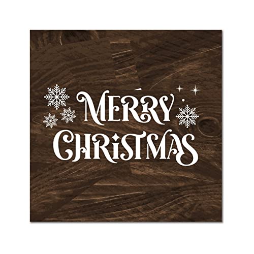 Plaque murale rétro en bois Merry Christmas déco suspendue pour mur nu
