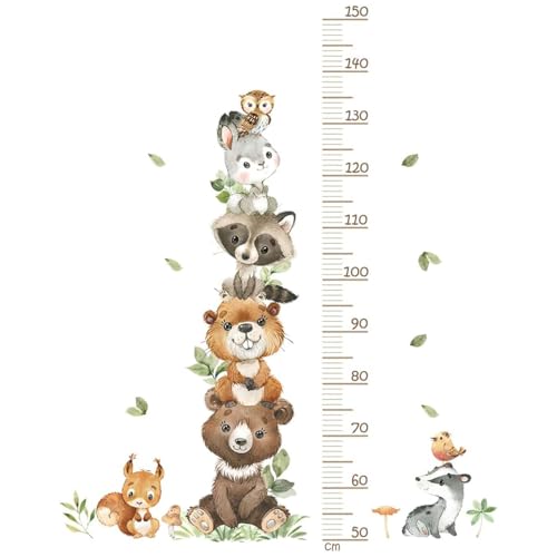 JDCMEI Toise pour Enfants, Autocollant Mural Toise pour Enfants, Échelle Mesure 50 à 150 cm, Décoration de Chambre D'enfant pour Garçons et Filles