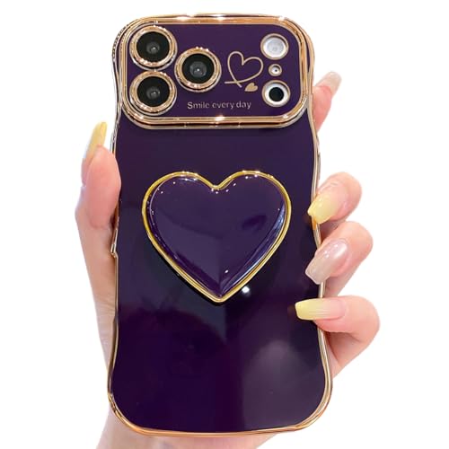 Coque iPhone 17 Pro Max antichoc antichoc jolie coque silicone violet foncé