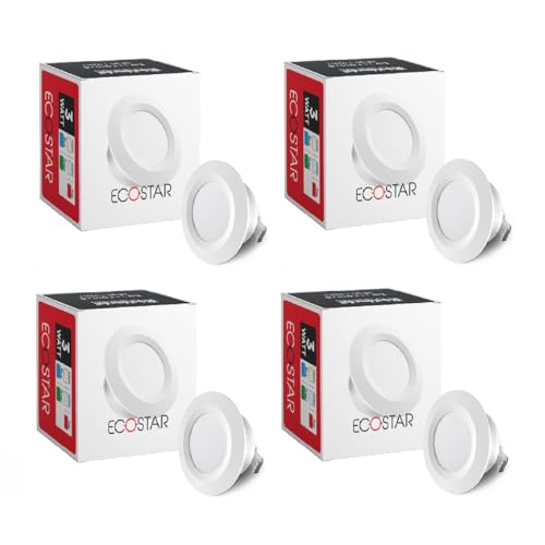 Image of Goldmedal Ecostar 3W LED COB Round Spot Light- Blue | Pack of 4|Up to 80 Lumens per Watt | Cut-Out Size: O31mm | Dimension: O45X20mm | for Indoor Application