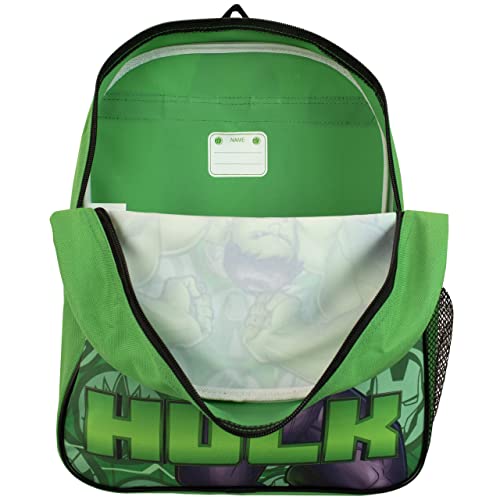 Marvel Mochila infantil e lancheira Hulk Green, Verde, One Size