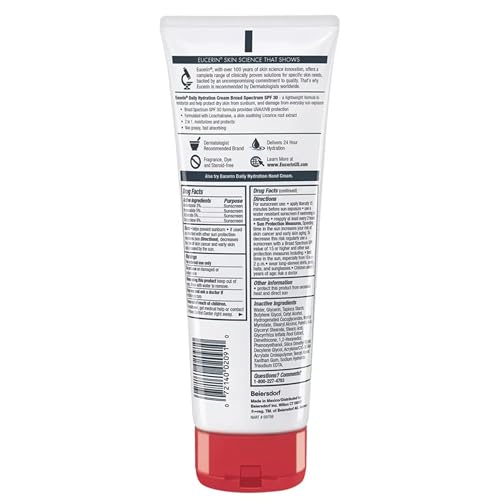 Eucerin 72140020910 Daily Hydration Broad Spectrum Spf 30 Sunscreen Body Cream For Dry Skin thumb #10