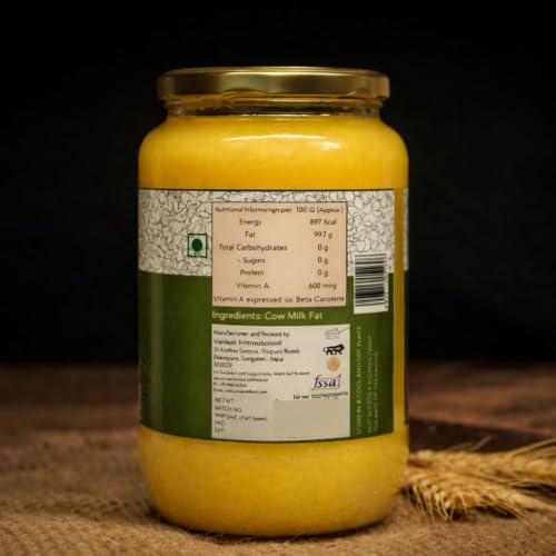 Image of Vaideek A2 Cow Ghee Cultured Desi Cow Ghee (1000 ml)| Bilona Cow Ghee Two Way Churned | Made in Earthen Pots | Lab Certified