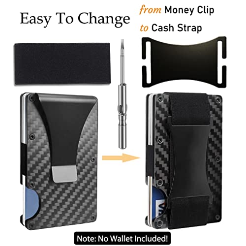Sorftin Wallet Replacement Screw Kit – Elastic Cash Strap Replacement For Wallet (Standard Set - Black) #TOP2