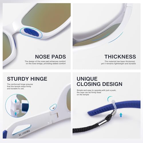Image of RIVBOS Polarized Sports Sunglasses Driving Sun Glasses Shades for Men Women Tr90 Frame for Cycling Fishing Running RB831