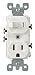Leviton 5225-WSP Combo Switch and Receptacle, White