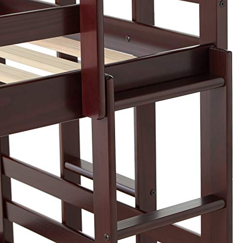 Donco Kids Triple Bunk Bed, Twin/Twin/Twin, Dark Cappuccino - Thumbnail 2