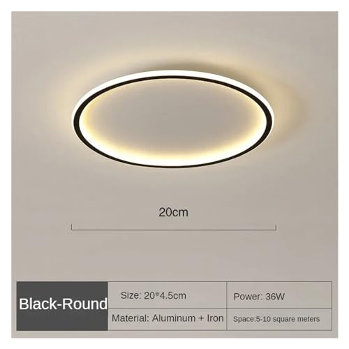Plafond LED minimaliste chambre salon éclairage télécommande dimmable
