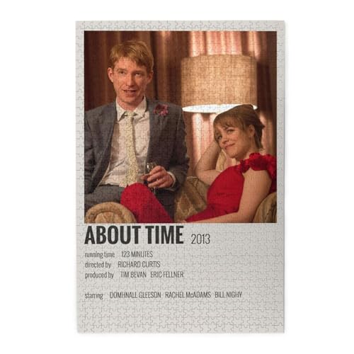 アバウト タイム ミニマリスト映画ポスター 木製ジグソーパズル&知育玩具 - 1000ピース 趣味?? 大人子供兼用 完成サイズ75×50cm クリスマス/誕生日プレゼントに最適