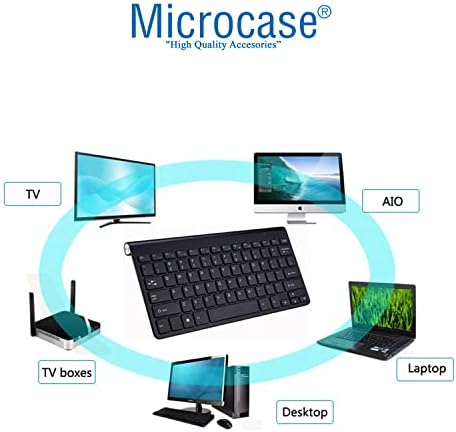 Microcase 2.4 GHz Wireless Kablosuz Slim Klavye ve Mouse Seti + Türkçe Klavye Etiketi - AL2770 Gümüş - Görsel 6